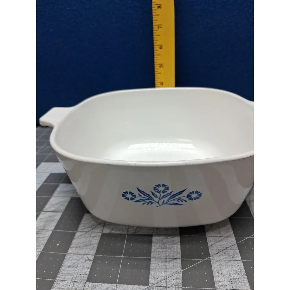 Corning Ware Casserole Dish White Blue Cornflower P 2 1/2 B 2 5 Quart